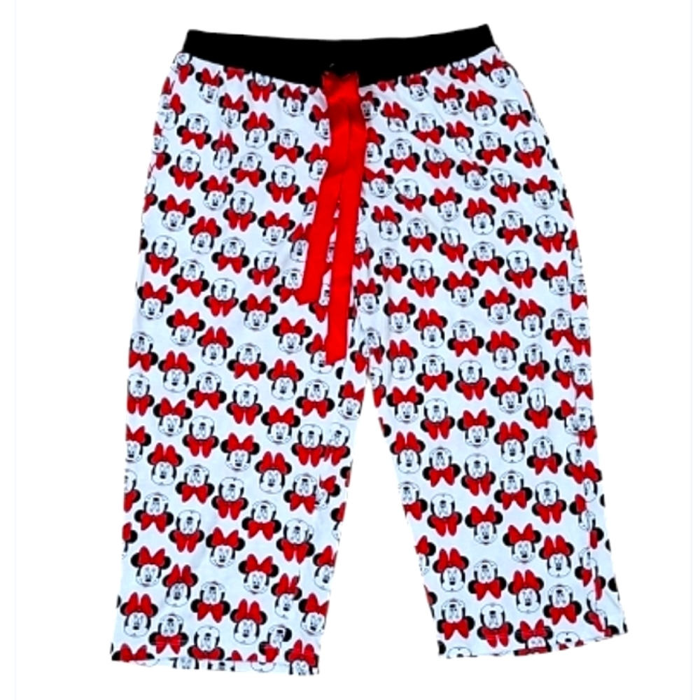 Disney Minnie Mouse Sleep Pants Pull On Cinch Waist Size Large